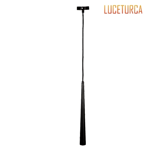 Luceturca DRS-1002 İnce Konik Formlu Siyah Dekoratif Sarkıt Aydınlatma - Ø42mm