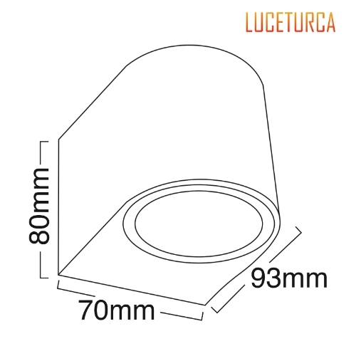 Luceturca OA-1002 Kompakt Siyah Duvar Tipi Tekli Spot Aplik - Yönlü Aydınlatma