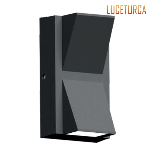 Luceturca OA-1005 Çift Yönlü Merdiven Aydınlatma Armatürü - Siyah Dış Mekan LED Aplik (78x143mm)