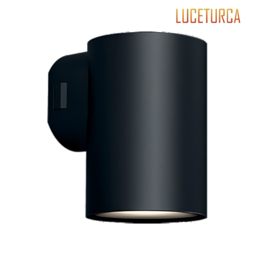 Luceturca OA-1006 Silindirik Dış Mekan Aplik - Tek Yönlü Aydınlatma, Siyah (Ø78mm)
