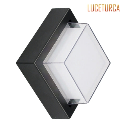 Luceturca OA-1008 Geometrik Formlu Dış Mekan LED Aplik - 160x160mm Kare Tasarım