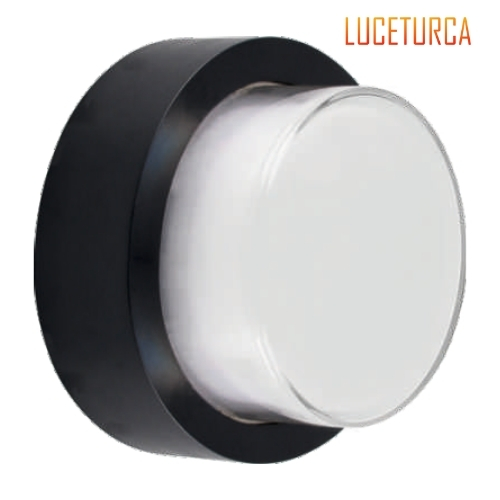 Luceturca OA-1010 Dairesel Formlu Dış Mekan LED Aplik - Siyah Gövde Ø170mm