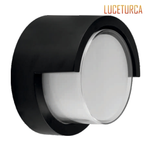 Luceturca OA-1011 Üst Koruma Tasarımlı Dairesel Dış Mekan LED Aplik - Ø170mm Siyah