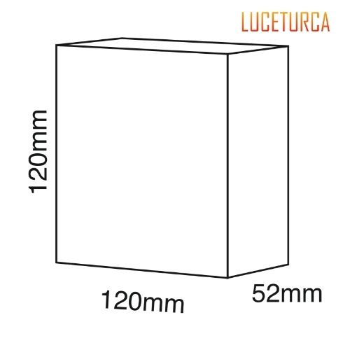 Luceturca OA-1013 Kare Formlu Minimal Dış Mekan LED Aplik - Siyah (120x120mm)