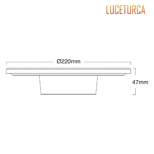 Luceturca OA-1014 Slim Yuvarlak Dış Mekan LED Aplik – Ø220mm | Siyah, Beyaz, Gri Renk Seçenekli