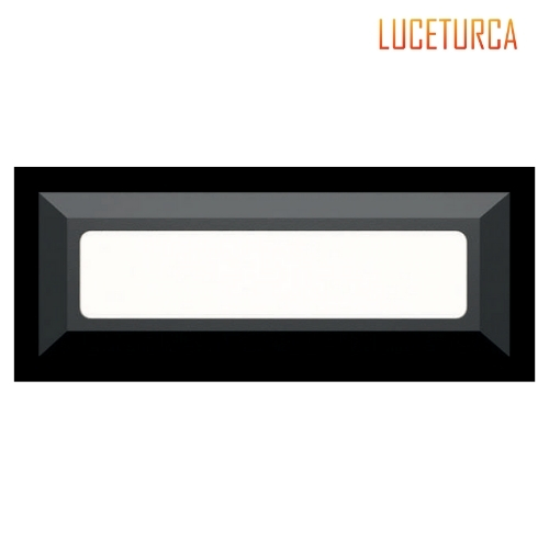 Luceturca OA-1017 Dikdörtgen Slim LED Merdiven Aydınlatma Armatürü – 230x80mm Siyah