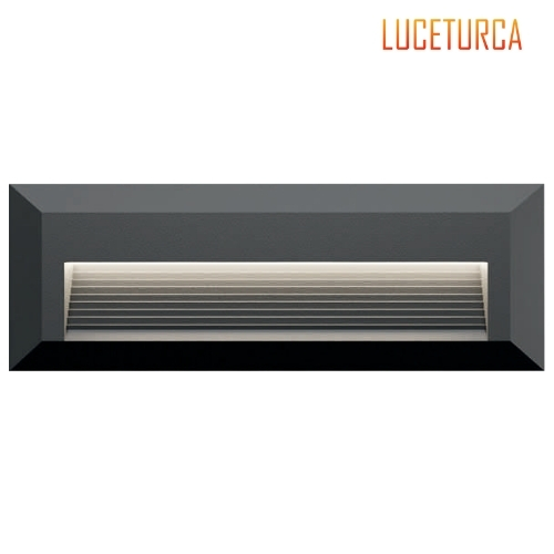 Luceturca OA-1018 Izgara Detaylı Slim LED Merdiven Aydınlatma Armatürü – 230x80mm Siyah