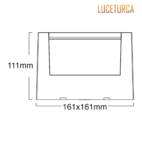 Luceturca OA-1031 Kare Gövdeli LED Bahçe ve Peyzaj Aydınlatma Armatürü – 161x161mm