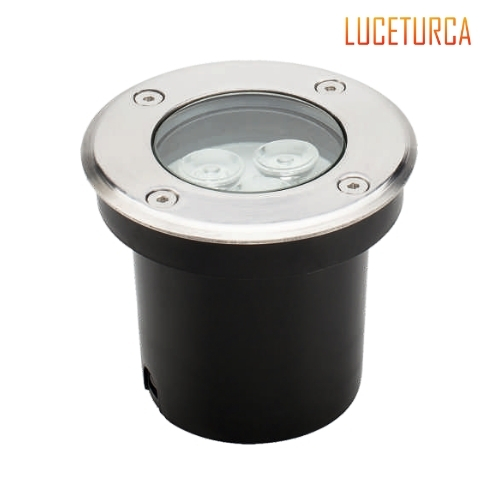 Luceturca OA-1052 Gömme Tip LED Zemin Armatürü – Ø100mm Paslanmaz Çerçeveli