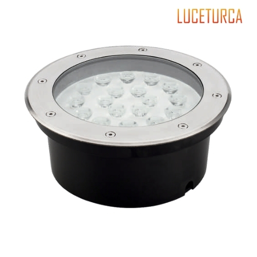 Luceturca OA-1054 Yüksek Güçlü LED Gömme Zemin Armatürü – Ø215mm, IP67 Paslanmaz Çerçeve