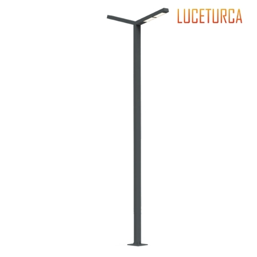 Luceturca OA-1094 Çift Kollu Modern LED Aydınlatma Direği – 4 Metre, 110cm Kollar