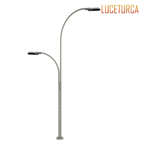 Luceturca Çift Kollu Kavisli LED Aydınlatma Direği - 8 Metre OA-1098