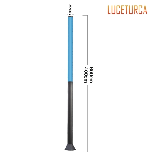 Luceturca OA-1103 Silindirik LED Aydınlatma Direği – Renkli Gövde, 160 mm Çap, 400/600 cm Yükseklik