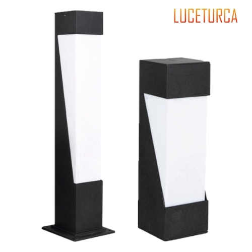 Luceturca OA-1109 Modern Üçgen Diffüzörlü Bahçe Aplik Direği – LED Aydınlatmalı