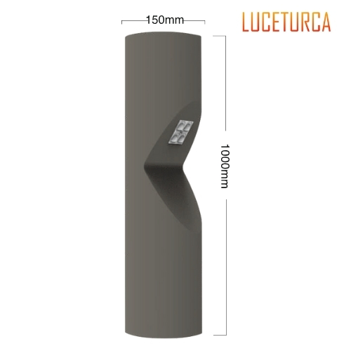Luceturca OA-1110 Kavisli Formlu LED Aydınlatma Direği – 1000 mm Yükseklik, Ø150 mm