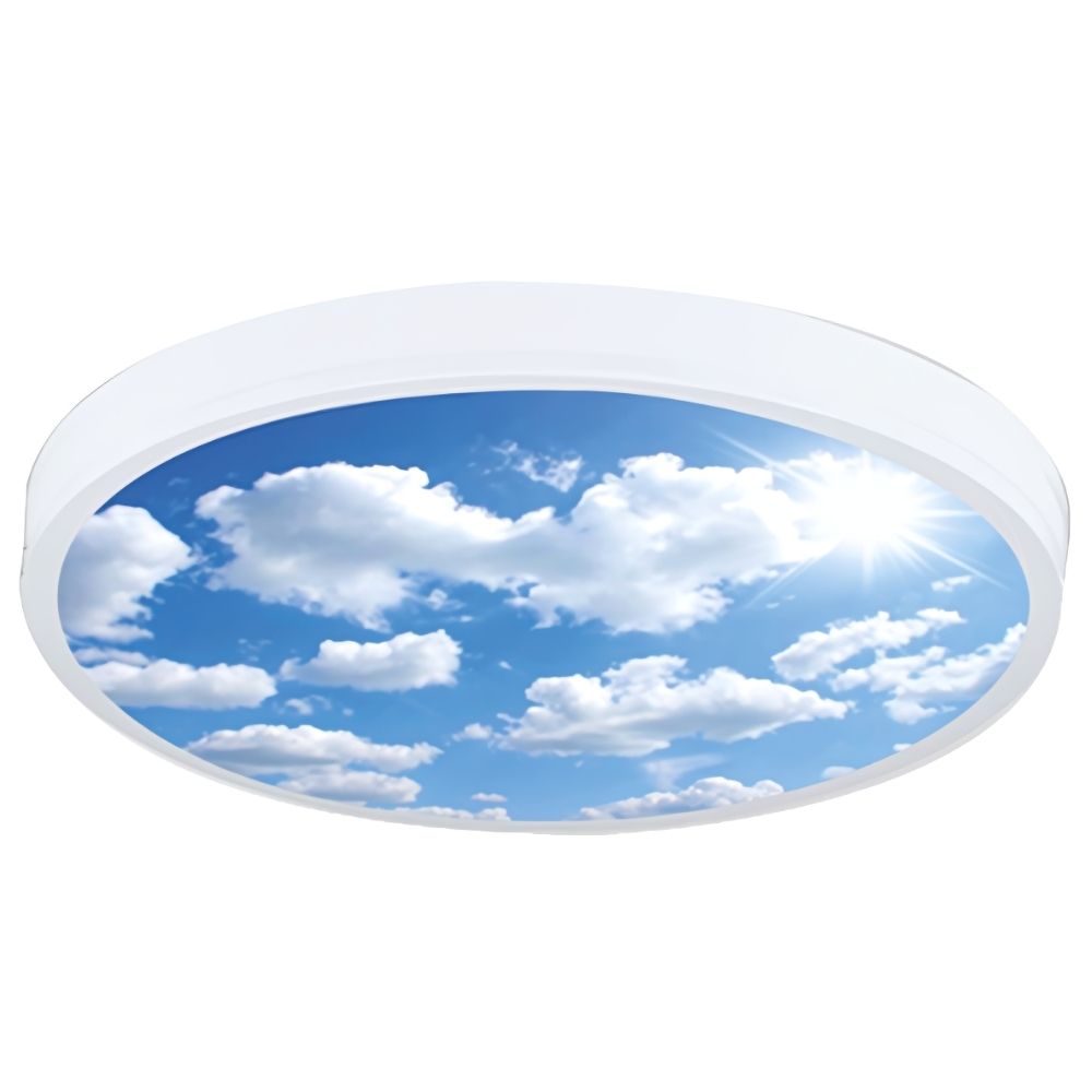 Dekoratif Aydınlatma Sıva Üstü Sarkıt Baskılı Pleksili Davul Armatür Tambour Serisi SÜ 2005 SRK 1070